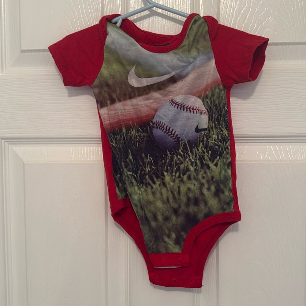 Nike baseball onesie